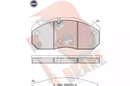 R BRAKE RB1040 G